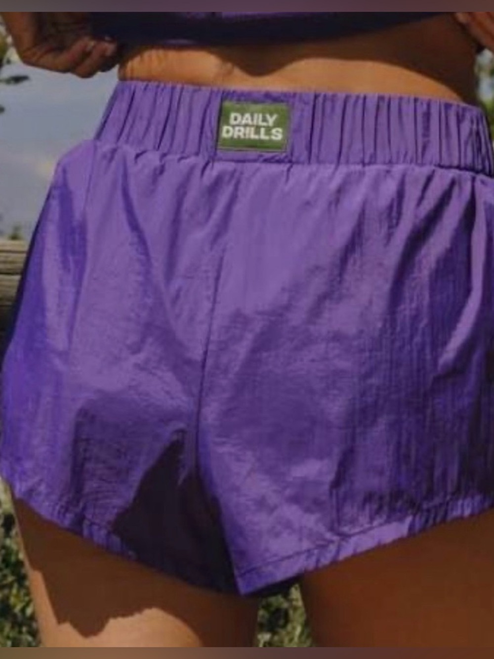 Daily Drills Super Bounce Short in Purple W/White Side Stripes• S•EUC• RARE!!!